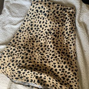 Leopard Slip Skirt
